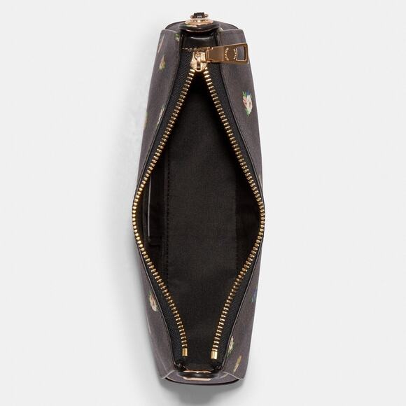 New💃Coach Jes Baguette In Signature Canvas With Vintage Mini Rose - Picture 3 of 11